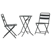 Vidaxl Vrtnik Bistro Set 3 szt. Antracit Jeklo