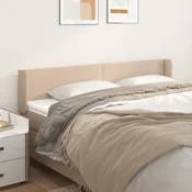 Uzglavlje s ušima boja cappuccina 203x16x78/88 cm umjetna koža