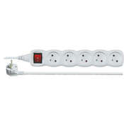 Kabel EMOS HE1510, 10 m, podaljšek, 5 vtičnic + stikalo