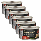 Miamor Feine Filets Naturell piščanec & kozice 6 x 80 g