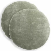 Vidaxl Prevleka za blazino 2 kos HEERLEN Zelena Premer 40 cm