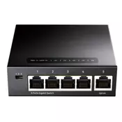 Cudy GS105 metalni GS105D 5-Port gbit desktop Switch, 5x RJ45 10/100/1000 (Alt. G1005)