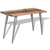 vidaXL jedilna miza iz masivnega predelanega lesa 120x60x76 cm