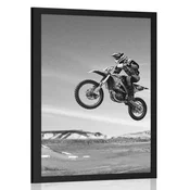 Plakat za motoriste v črnobeli varianti - 40x60 no frame