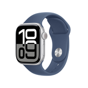 Apple Watch Series 10 LTE 42mm S/M trak MWX33QF/A Aluminijasto ohišje Srebrno Športni Denim