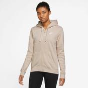 Nike W NSW CLUB FLC FZ HOODIE STD, ženska jopica, bela DQ5471