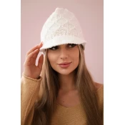 marka niezdefiniowana Cap with fleece Roma Bis K235 ecru