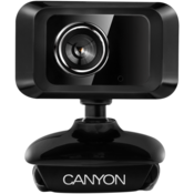CANYON Enhanced 1.3 Megapixels resolution webcam with USB2.0 connector/ viewing angle 40°/ cable length 1.25m/ Black/ 49.9x46.5x55.4mm/ 0.065kg