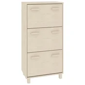 Vidaxl omara za čevlje HAMAR medeno rjava 59,5x35x117cm trdna borovina