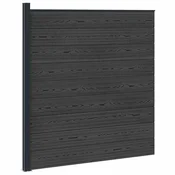 Panel ograde WPC i aluminij Crna
