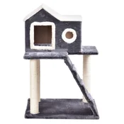 Costway Mačje drevo za praskanje 60x46x90 cm sivo