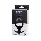 Gardj Europe TOYFA POPO Analni čep za užitek Cordis L Vibro, črn