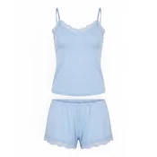 Hunkemöller Kratke hlače za spanje Nana svetlo modra / bela