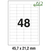 ETIKETE ILK  45,7X21,2MM ODLJEPLJIVE PK25L ZWECKFORM L4736REV-25
