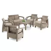 Set vrtnega pohištva Corfu Big Light Chicago z mizo cappuccino