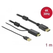 Delock HDMI DisplayPort kabel 4K 30 Hz 1 m