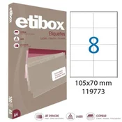 Univerzalne etikete 105x70mm Etibox A4 100 listov