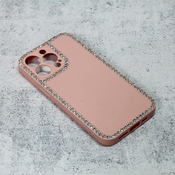 Ovitek Diamond Frame Cirkon za Apple iPhone 13 Pro, Teracell, roza