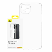 BASEUS Magnetno ohišje za telefon iPhone 15 Plus Baseus OS-Lucent Series (prozorno)