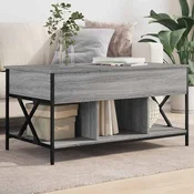 Stolic za kavu siva boja hrasta 100x55x50 cm od drva i metala