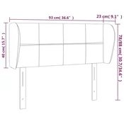 vidaXL Vzglavje z ušesi taupe 93x23x78/88 cm blago