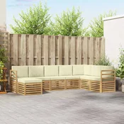 Set vanjskih sofa 8 pcs Bijela i krem 304 x 185,5 x 73 cm