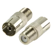F adapter: F ženski - RF ženski