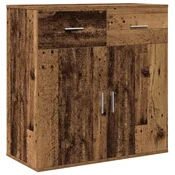 Vidaxl Strani šal s predalom Star les 78 x 38 x 80 cm Konstruiran les