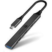 CONNECT IT USB-C vozlišče, (1xUSB-A 3.0, 3xUSB-A 2.0), zunanje, antracit