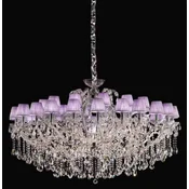 Casa Padrino luxury baroque crystal glass chandelier silver/purple A� 165 x H. 95 cm - Huge Venetian chandelier - Castle chandelier - Palace chandelier - Luxury Quality - Made in Italy