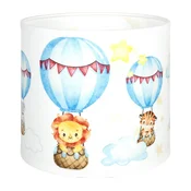 Brilagi - Univerzalni abažur BOBO E27, precnik 15 cm, beo/životinjice
