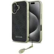 shumee Ovitek Guess Charms Collection za iPhone 16 Plus, črn