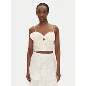 ACCESS FASHION Top 53-2120-558 Écru Slim Fit