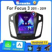 Srnubi 2 Din Android 11 Car Radio for Ford Focus 3 Mk 3 2011 2012 – 2019 Multimedia Video Player 2Din Carplay Auto Stereo DVD