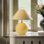 Globen Lighting namizna svetilka IRIS, rumena/rumena, višina 39 cm - Dnevna soba/jedilnica - Vintage - Tkanine/tekstil