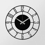 Wallity Zidni sat Enzoclock S011, 48x48cm, Crni
