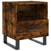 Vidaxl Nočna omarica dimljeni hrast 40x35x47,5 cm inženirski les