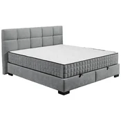 MID.YOU POSTELJA Z VZMETNICO 160 cm x 200 cm , tekstil, leseni material antracit
