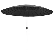 shumee vidaXL Vrtni senčnik z aluminijastim drogom, 270 cm, antraciten