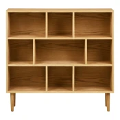 Regal v hrastovem dekorju v naravni barvi 30x104,5x112 cm Oshawa – House Nordic