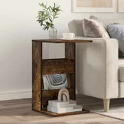 Vidaxl Stranska miza Dimljeni oreh 40 x 35 x 60,5 cm Konstruiran les