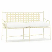 Casa Padrino luxury Art Nouveau wrought iron garden bench cream/white 160 cm