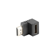 LANBERG HDMI(M) na HDMI(F) adapter nagnut prema dolje crni