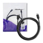 Qoltec USB 3.1 kabel tipa C moški | USB 3.1 tip C moški | 2 m | črne barve