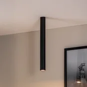 EMIBIG LIGHTING Stropni žaromet Tecno 1XL, jeklo, GU10, višina 60 cm, črn - Dnevna soba/jedilnica - Sodobni - Kovina