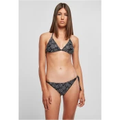 Womens bikini with blackflower triangle pattern