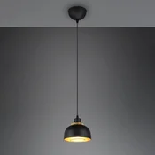 Reality Leuchten Punch obesek črna/zlata enojna luč O 18 cm - Kuhinja - črna, zlata - Kovina