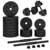 Nastavljive uteži 2x15 kg vadbeni set s 30 kg utežmi