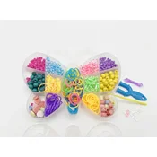 Alltoys Komplet gumic in kroglic 338 kosov za izdelavo zapestnic Loom Band - m