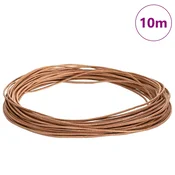 vidaXL Usnjena vrvica Rjava O1 mm x 10 m Usnje